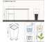 Кашпо LECHUZA Color Cubico Complete 22x22x41 см, серое 13164 7