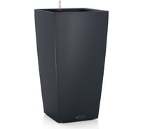 Кашпо LECHUZA Color Cubico Complete 40x40x75 см, серое 13158