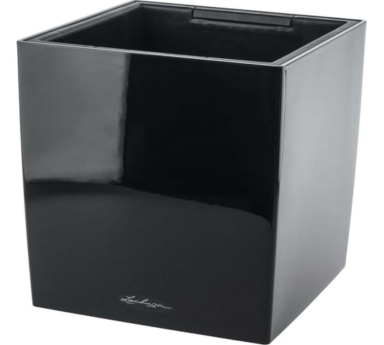Кашпо LECHUZA Cube Premium Complete 30х30х30 см, черный блестящий 16469 1