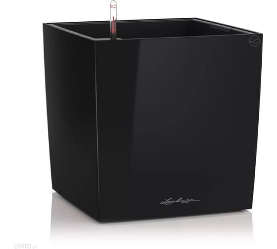 Кашпо LECHUZA Cube Premium Complete 30х30х30 см, черный блестящий 16469