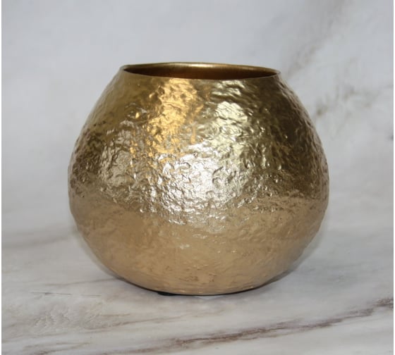 Кашпо SCHEURICH 397327 керамика Nugget gold d16 см, h13 см, золото 072220