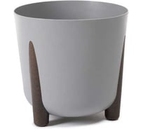Кашпо на ножках LAMELA Sp.z o. 212 FRIDA ECO wood d18 см, h18 см, 3 л, серый 071095
