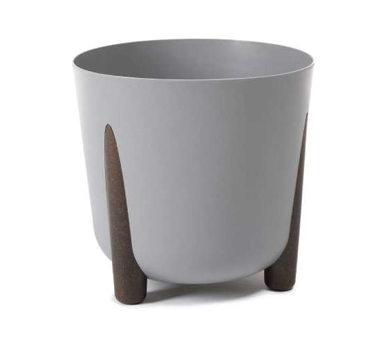 Кашпо на ножках LAMELA Sp.z o. 212 FRIDA ECO wood d18 см, h18 см, 3 л, серый 071095