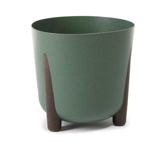 Кашпо на ножках LAMELA Sp.z o. 213 FRIDA ECO wood d21 см, h20 см, 5 л, зеленый 071102 1