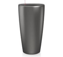 Кашпо LECHUZA Rondo Complete D32xH56 см, антрацитовый металлик 15783