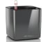Кашпо LECHUZA Cube Glossy Complete 17x17xH16 см, антрацитовый блестящий 13521 1