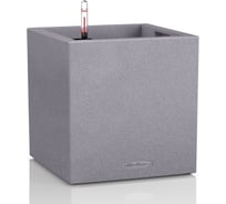 Кашпо LECHUZA Canto Stone 30low Complete 30x30xH30 см, серый камень 13700