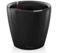 Кашпо LECHUZA Classico LS Complete D28xH26 см, черный блестящий 16049