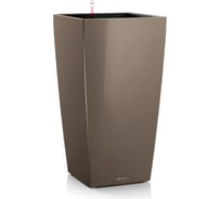 Кашпо LECHUZA Cubico Complete 29.5x29.5xH56.5 см, серо-коричневый блестящий 18214
