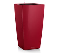 Кашпо LECHUZA Cubico Complete 29.5x29.5xH56.5 см, ярко-красный блестящий 18183