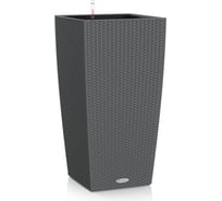 Кашпо LECHUZA Cubico Cottage Complete 39.5x39.5xH75.5 см, серое 15242