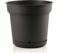 Кашпо с поддоном Teraplast HYDRAL диам. 23, высота 21 см, темно-серый 28107023005