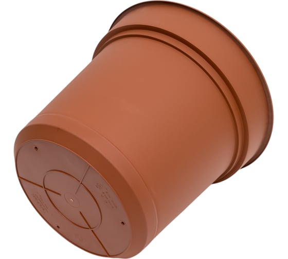 Кашпо с поддоном Teraplast HYDRAL диам. 33 см, высота 30 см, коричневый 28107033001