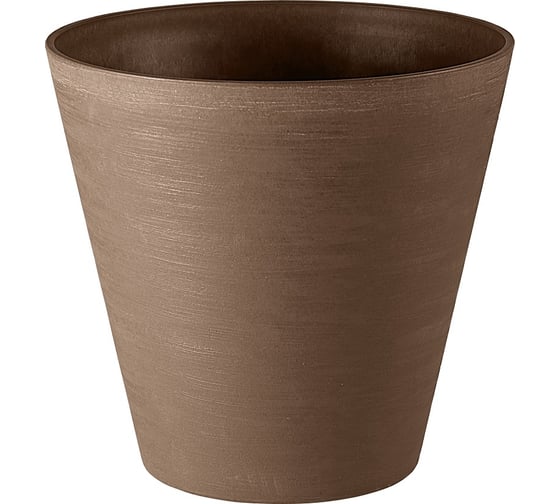 Горшок Teraplast RE-POT Hoop Round Self Watering диам. 30 см, высота 28 см, серо-коричневый 33703030406