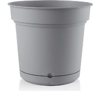 Кашпо с поддоном Teraplast HYDRAL диам. 33 см, высота 30 см, серо-коричневый 28107033406