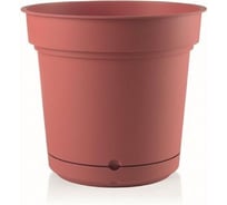Кашпо с поддоном Teraplast HYDRAL диам. 28 см, высота 25 см, коричневый 28107028001
