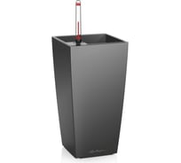 Кашпо LECHUZA Maxi Cubico 14x14xH26 см антрацитовый металлик 18053