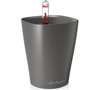Кашпо LECHUZA Mini Deltini Complete 10xH13 см, антрацитовый металлик 14949