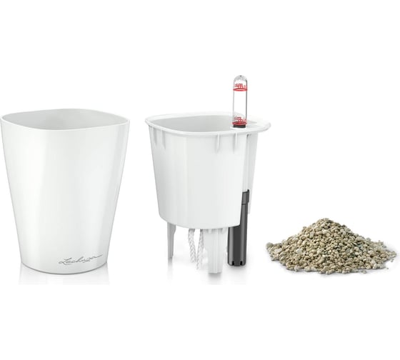 Кашпо LECHUZA Mini Deltini Complete 10xH13 см, антрацитовый металлик 14949