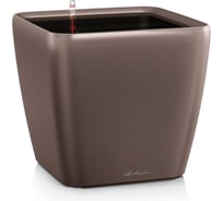 Кашпо LECHUZA Quadro LS Complete 21x21xH20 см, кофе металлик 16121