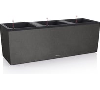 Кашпо Lechuza TRIO Stone Complete 100x32xH34 см, графитовый черный 15046