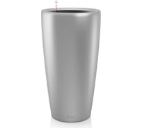Кашпо LECHUZA Rondo Complete D32xH56.5 см, серебристый металлик 15788