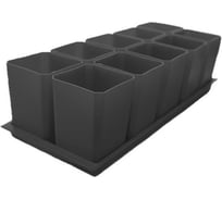 Набор горшков для рассады Viva антрацит, 10 шт пл-001