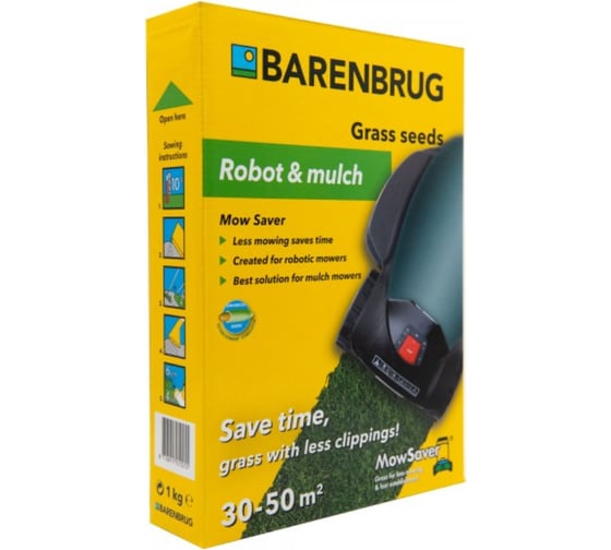 Газон Barenbrug Mow Saver Низкорослый Ультра 1 кг 1010100008363
