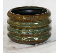 Кашпо SCHEURICH керамика Suafé reactivo colori d145мм h10см коричнево зеленый 072408