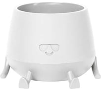 Кашпо bmc КШ 1850 Мистер Крутой Белый, 11х9 см, 600мл 072622