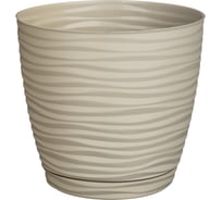 Горшок для цветов Idiland Botanica 6 л, с поддоном, бежевый 231600527/00