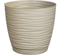 Горшок для цветов Idiland Botanica 4,3 л, с поддоном, бежевый 231600427/00