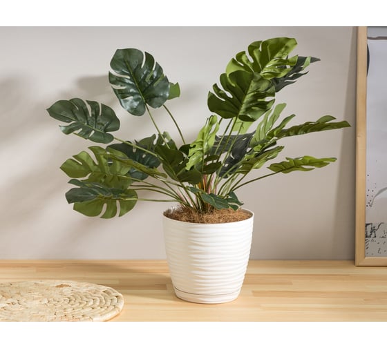 Горшок для цветов Idiland Botanica 2,9 л, с поддоном, белый 231600329/00