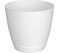 Горшок для цветов Idiland Flora 2,2 л, с поддоном (белый) 231600729/00