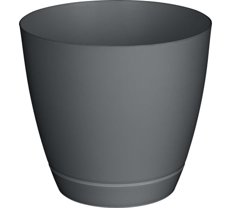 Горшок для цветов Idiland Flora 3,2 л, с поддоном (черный) 231600830/00