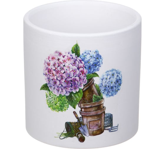 Кашпо Inbloom Цветы 10х10см, керамика 164-356