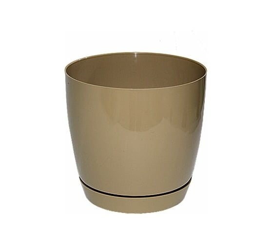Кашпо с поддоном FormPlastic Toscana 0742-002 2.2 л, кофе 028785