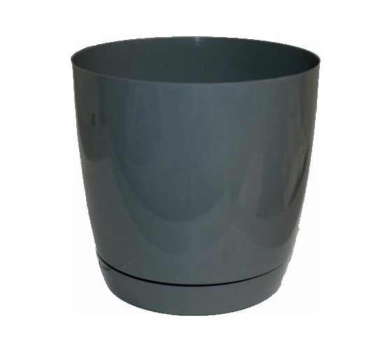 Кашпо с поддоном FormPlastic Toscana 0743-059 3 л, серое 055540 1