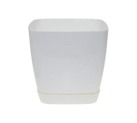 Кашпо с поддоном FormPlastic Toscana 0734-011 5 л, белое 014310