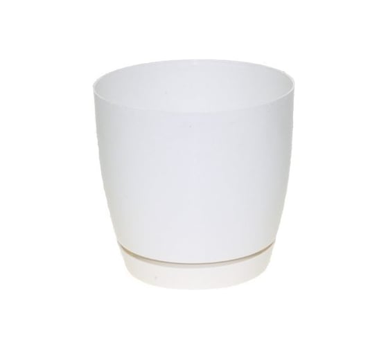 Кашпо с поддоном FormPlastic Toscana 0744-011 4.4 л, белое 014343