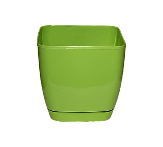 Кашпо с поддоном FormPlastic Toscana 0730-007 1 л, салатовое 028812 1
