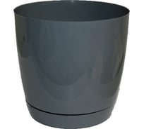 Кашпо с поддоном FormPlastic Toscana 0740-059 0.8 л, серое 055537