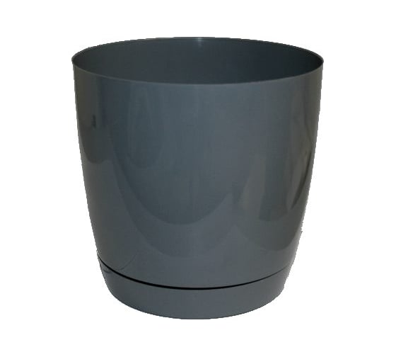 Кашпо с поддоном FormPlastic Toscana 0740-059 0.8 л, серое 055537 1