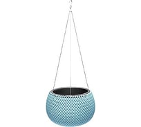 Кашпо Эльфпласт Lace 2,3 л, подвесное, серо-голубой, d240х240 мм, h630 072601