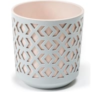 Кашпо LAMELA Sp.z o. 791 AZTEK 19.5х20 см, серое с нежно-бежевым вкладышем 055034