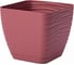 Квадратное кашпо с поддоном FormPlastic 3610-057 Sahara petit 13х11.8 см, 1.3 л, марсала 058514 1