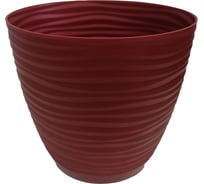 Кашпо с поддоном FormPlastic 3020-006 Sahara petit 15х13.6 см, 1.65 л, красный металлик 058549