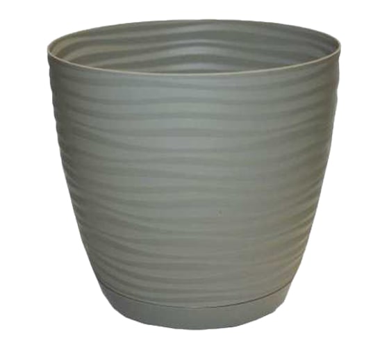 Кашпо с поддоном FormPlastic 3000-055 Sahara petit 11х10 см, 0.65 л, светло-серое 050470
