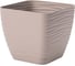 Квадратное кашпо с поддоном FormPlastic 3630-002 Sahara petit 17х15.4 см, 3 л, кофе 058518 1