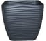 Квадратное кашпо с поддоном FormPlastic 3650-014 Sahara petit 22.6х20.9 см, 7.5 л, антрацит 058523 1